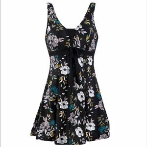 Wantdo Push Up Swimsuit Floral Slimming Swimdress